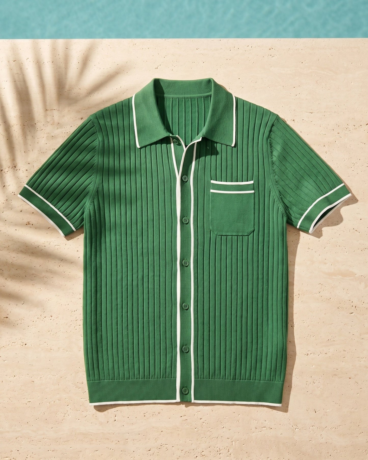 Isidoro Ribbed-Knit Polo Shirt