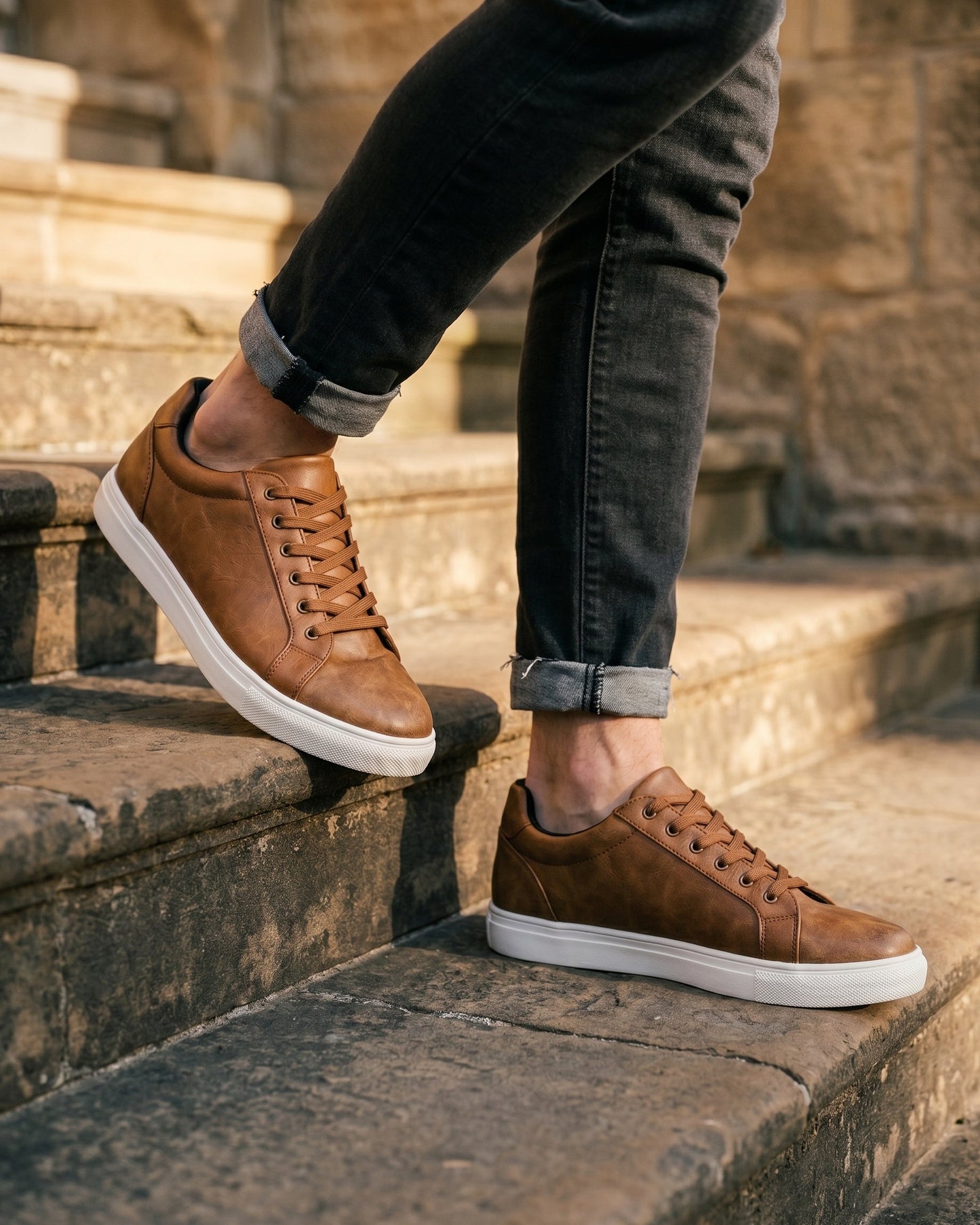 Vittorio Faux Leather Low-Top Sneaker