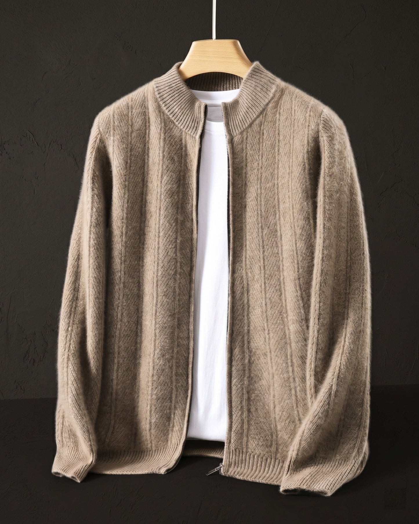Serafino Cashmere Zip-Up Cardigan