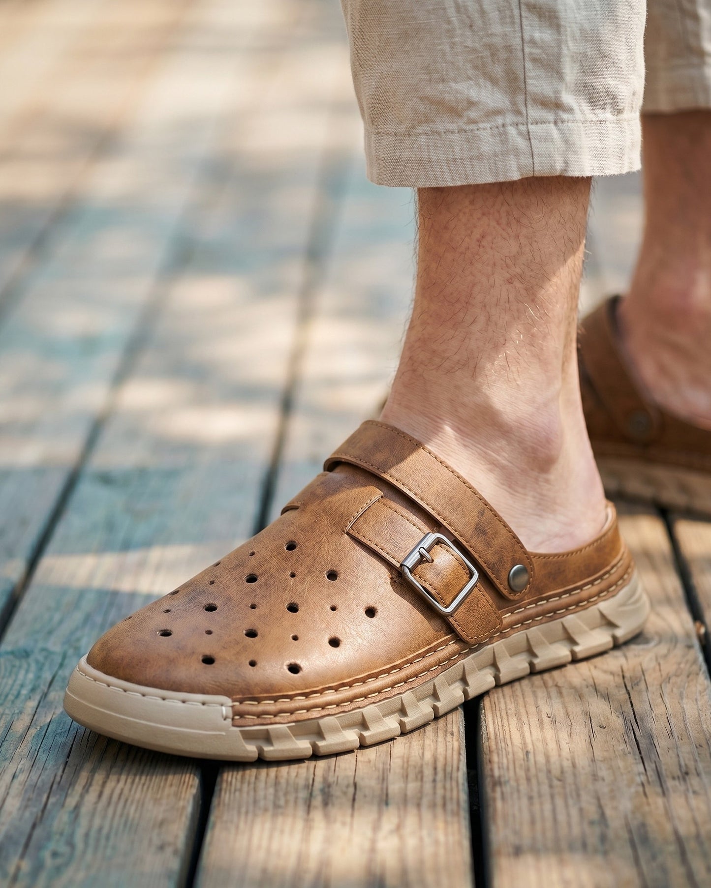 Javier Leather-Look Mule Clog
