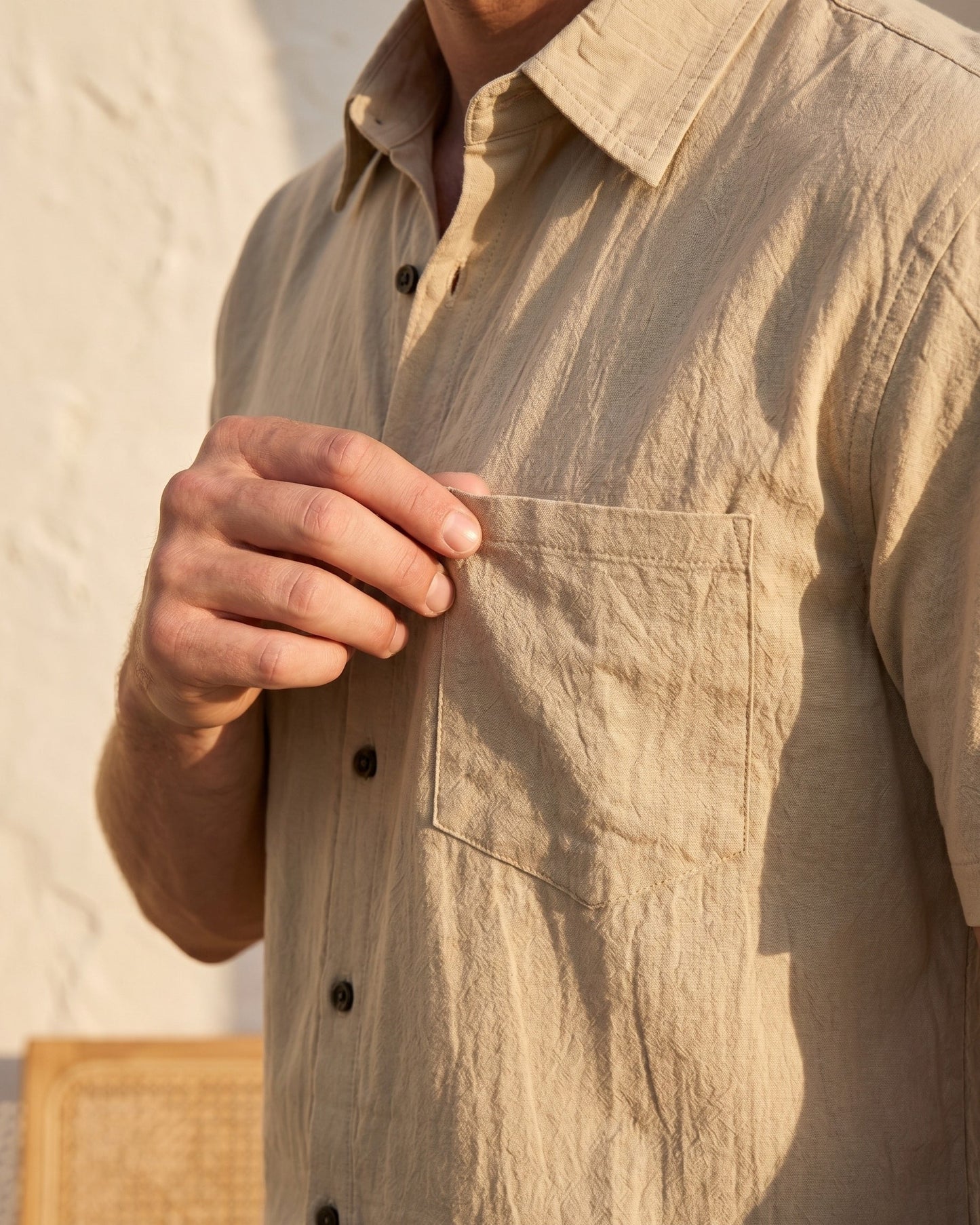 Xavier Linen-Blend Short-Sleeve Set